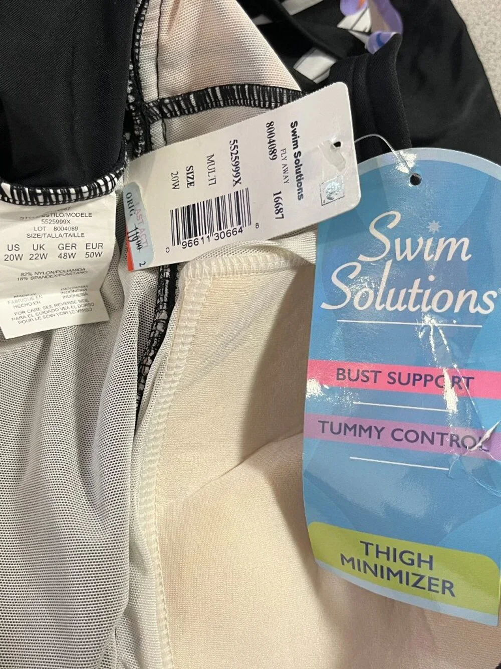 Swim Solutions Floral One-Piece Swim Dress - Size 20W - NWT $119 - Picture 7 of 7